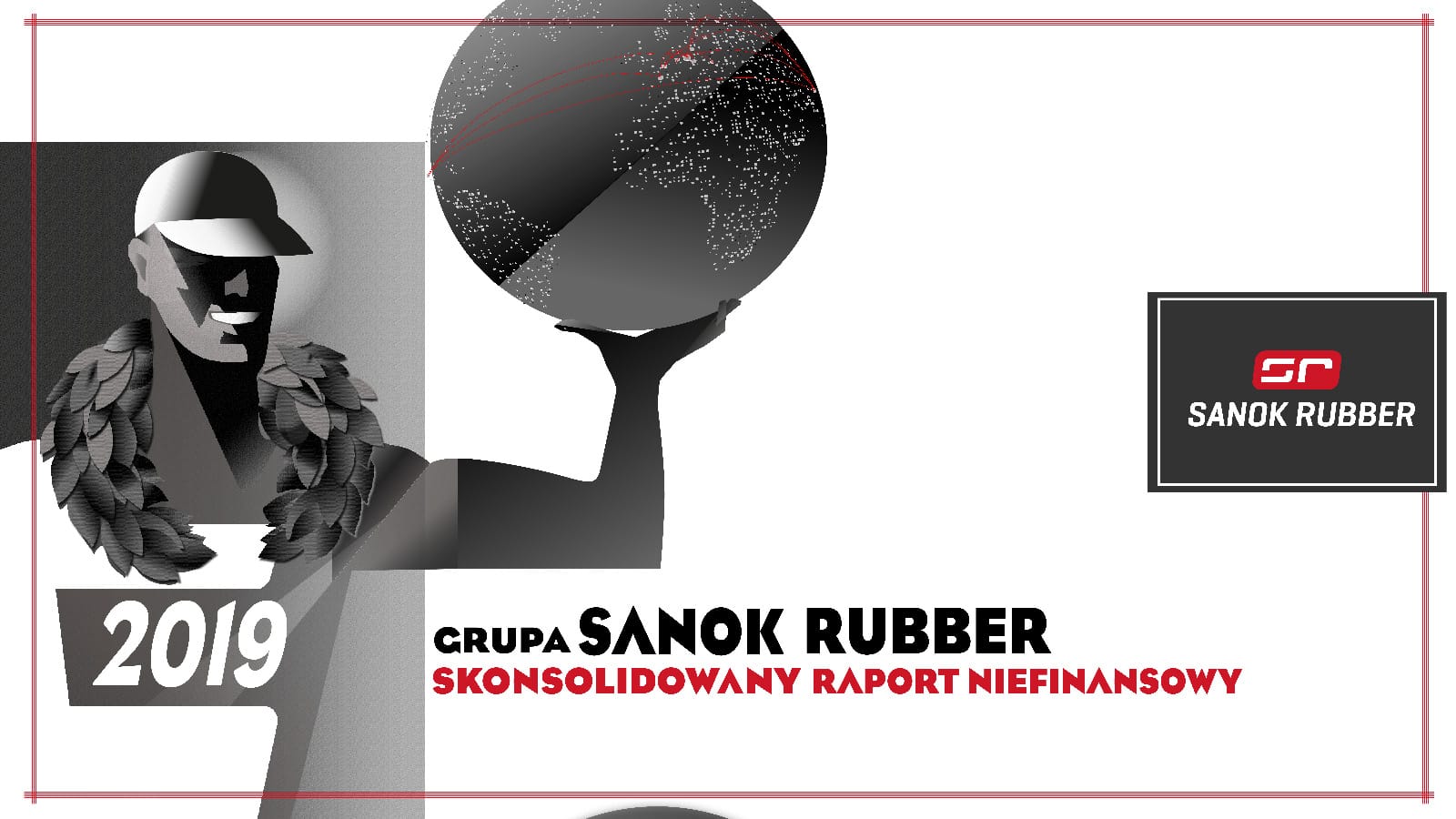 Non financial and sustainability report for 2019 by Sanok Rubber Group (graphic: Tomek Paszkiewicz)